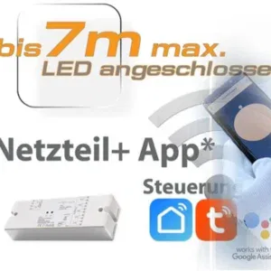 Netzteil für Gabionen Beleuchtung bis 7m Gabionen mit App-Steuerung